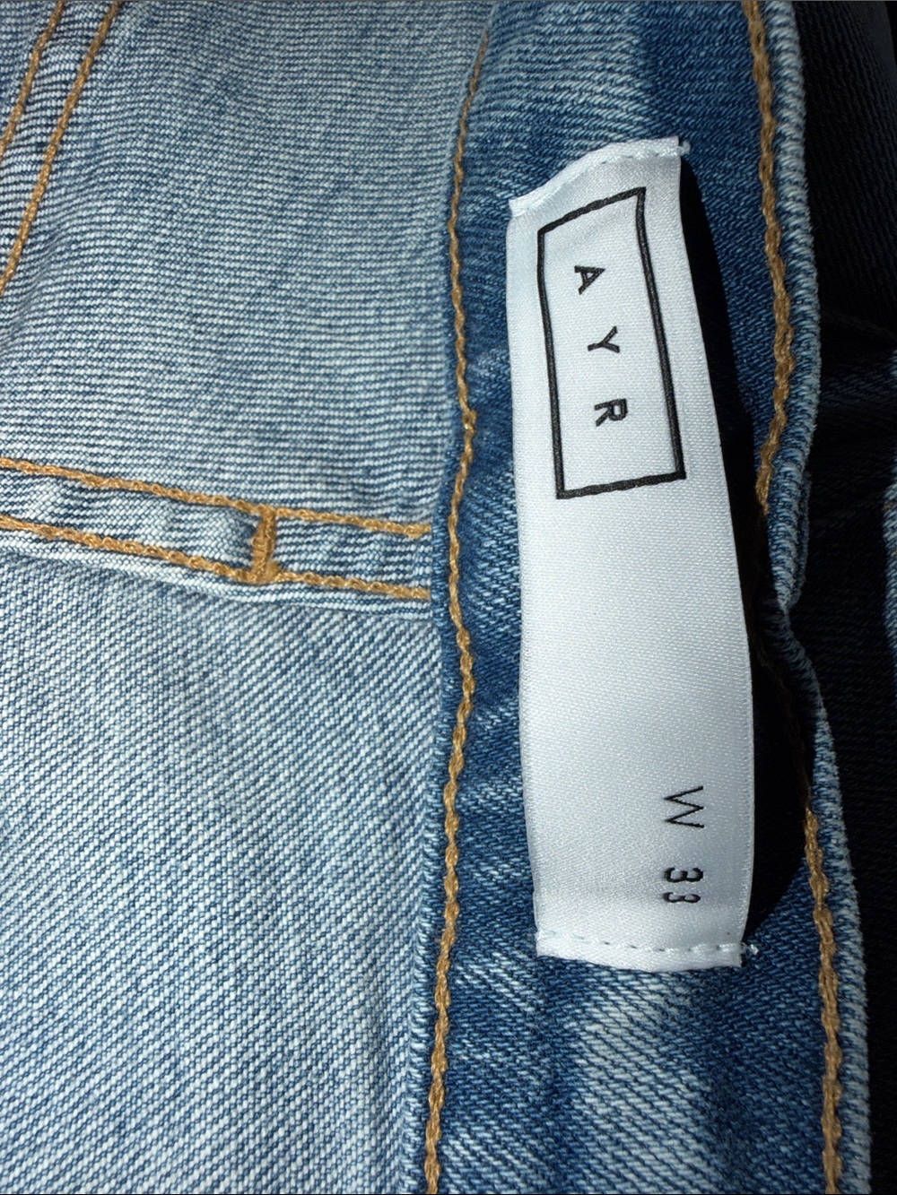 AYR Light Blue Straight Leg Denim Jeans - Picture 8 of 12